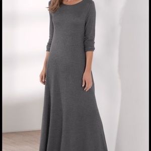 NWT Soft Surroundings gray maxi dress